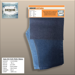 Denim Fabric – 3/1 RHT, 100% Cotton, 12.5 OZ