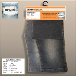 Denim Knit Dobby Grey Fabric, 13 OZ 
