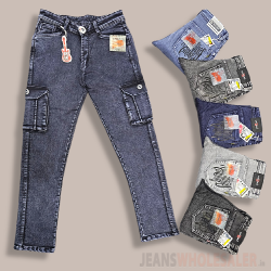 Men 6 pocket Cargo Jeans BB25-100