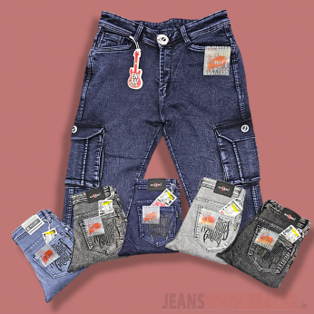 Men 6 pocket Cargo Jeans BB25-100