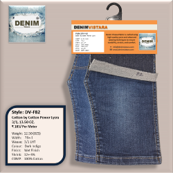 Denim Fabric – 3/1 LHT, 13 OZ, Dark Indigo DV-F82