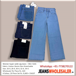 Women Super Wide Leg Jeans