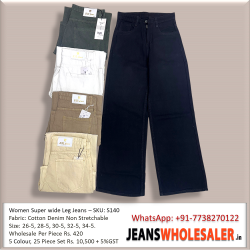 Women Super Wide Leg Jeans