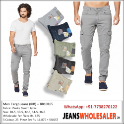 Men 6 Pocket Cargo Jeans
