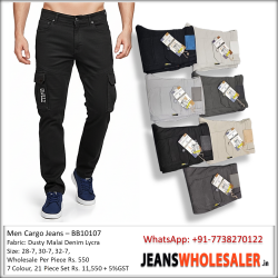 Men 6 Pocket Cargo Jeans