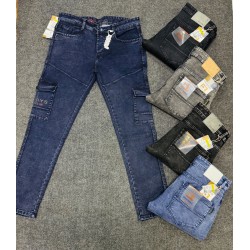 Men 6 Pocket Cargo Jeans