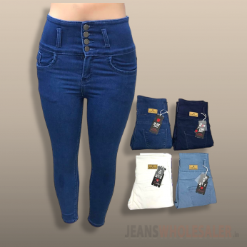 Women 4 Button Jeans S119