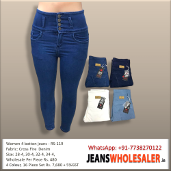 Women 4 Button Jeans