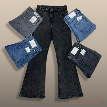 Women Flared High-Rise Jeans S125