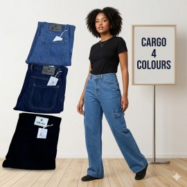 Women Straight Cargo Jeans RS137