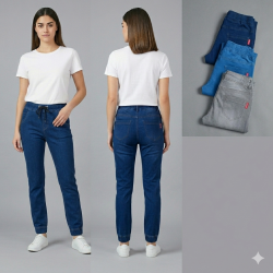 Women Elastic Denim Jeggings