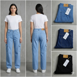 Women 6 Pocket Denim Joggers RS112