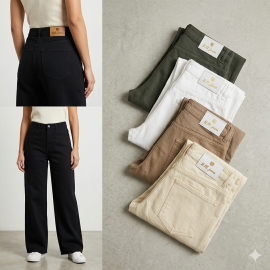 Women Super Wide Leg Jeans S140