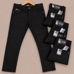 Men Black Denim Jeans BB26-16