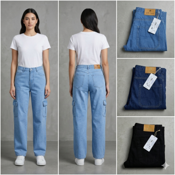 Women 6 Pocket Denim Joggers RS112