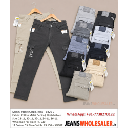 Men 6-Pocket Cargo Jeans BB26-9