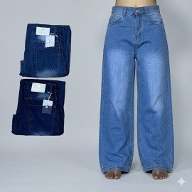 Women Super Wide Leg Jeans 
