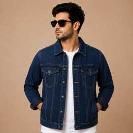Men Blue Faded Denim Jacket DJ0099